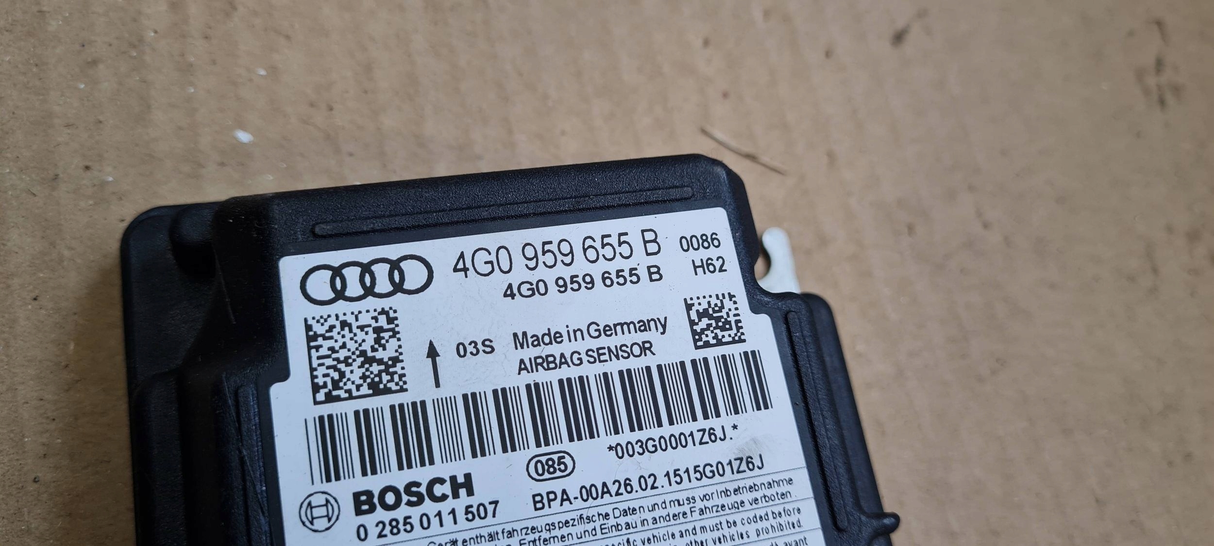 S6 C7 4G LIFT A6 SENSOR module control unit airbag 4G0959655B