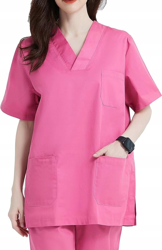 Koszulka T-shirt Różowy Dla Pielęgniarki Uniform Do Pracy Rozmiar S