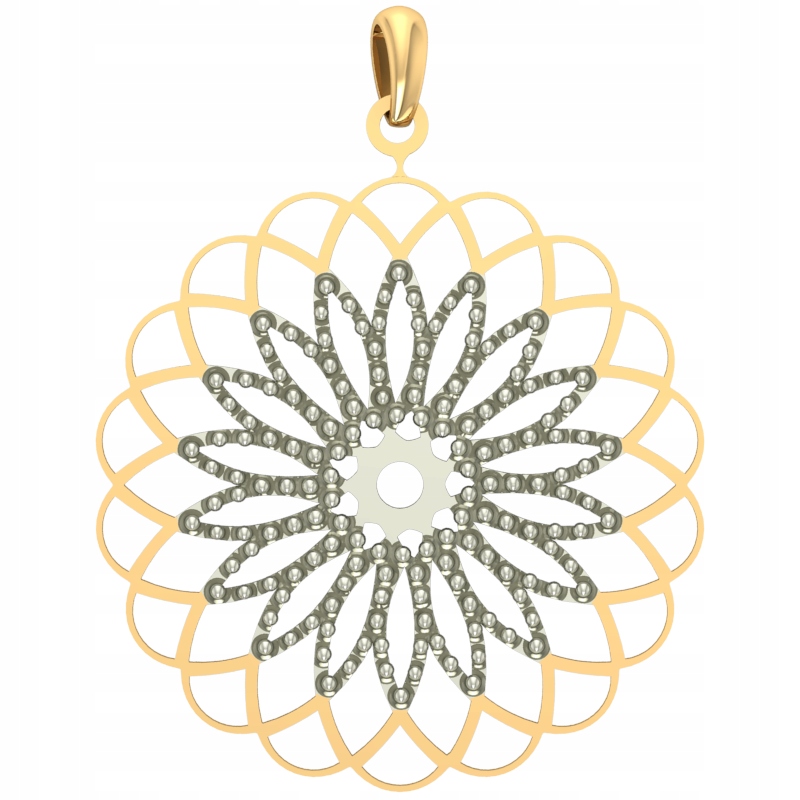 Zlatý Přívěsek S Prolamovanou Ryzost 585 Mandala