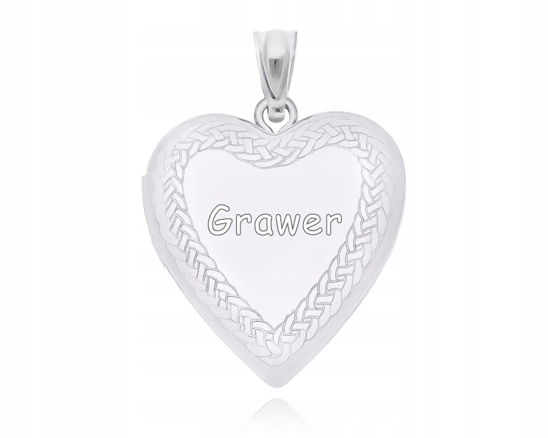Stříbrné pouzdro srdce, medailon na fotky gravírování Ag 925 přívěsek
