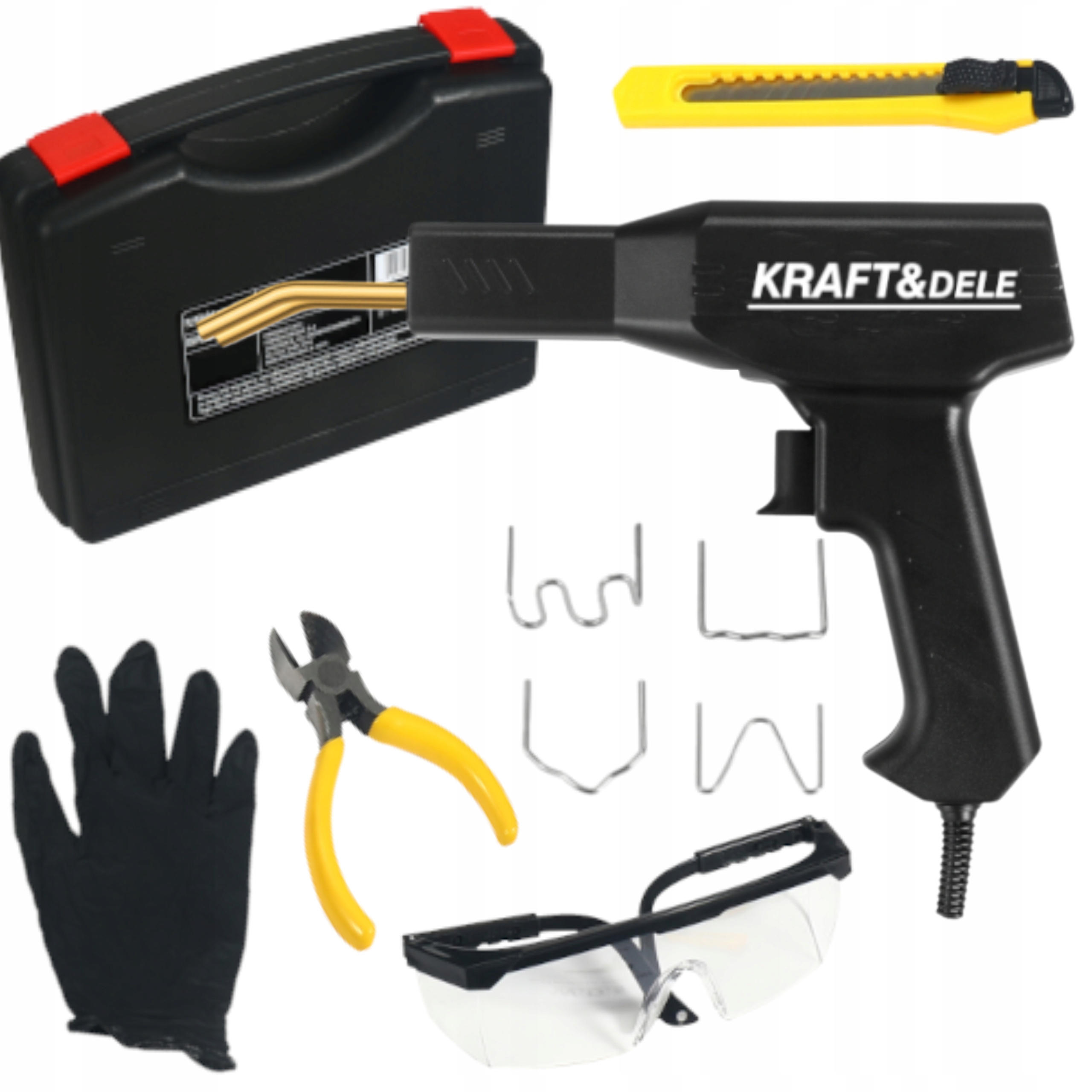 Аппарат для сварки пластика KRAFT&DELE 100 Вт, кейс + аксессуары KD11296