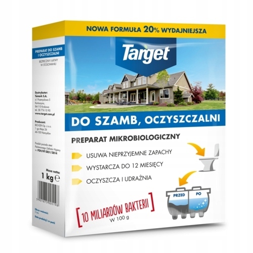 

Do szamb oczyszczalni szamba Target 1 kg 12 m-cy