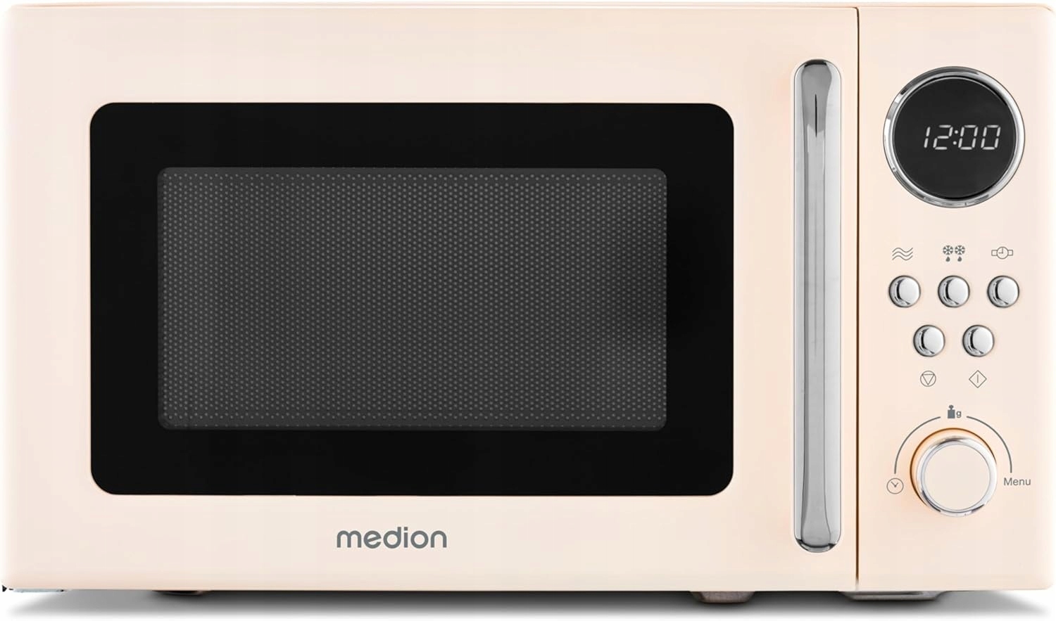 Kuchenka mikrofalowa Retro Kremowa Mikrofalówka 800W 20L Timer Led MD15000