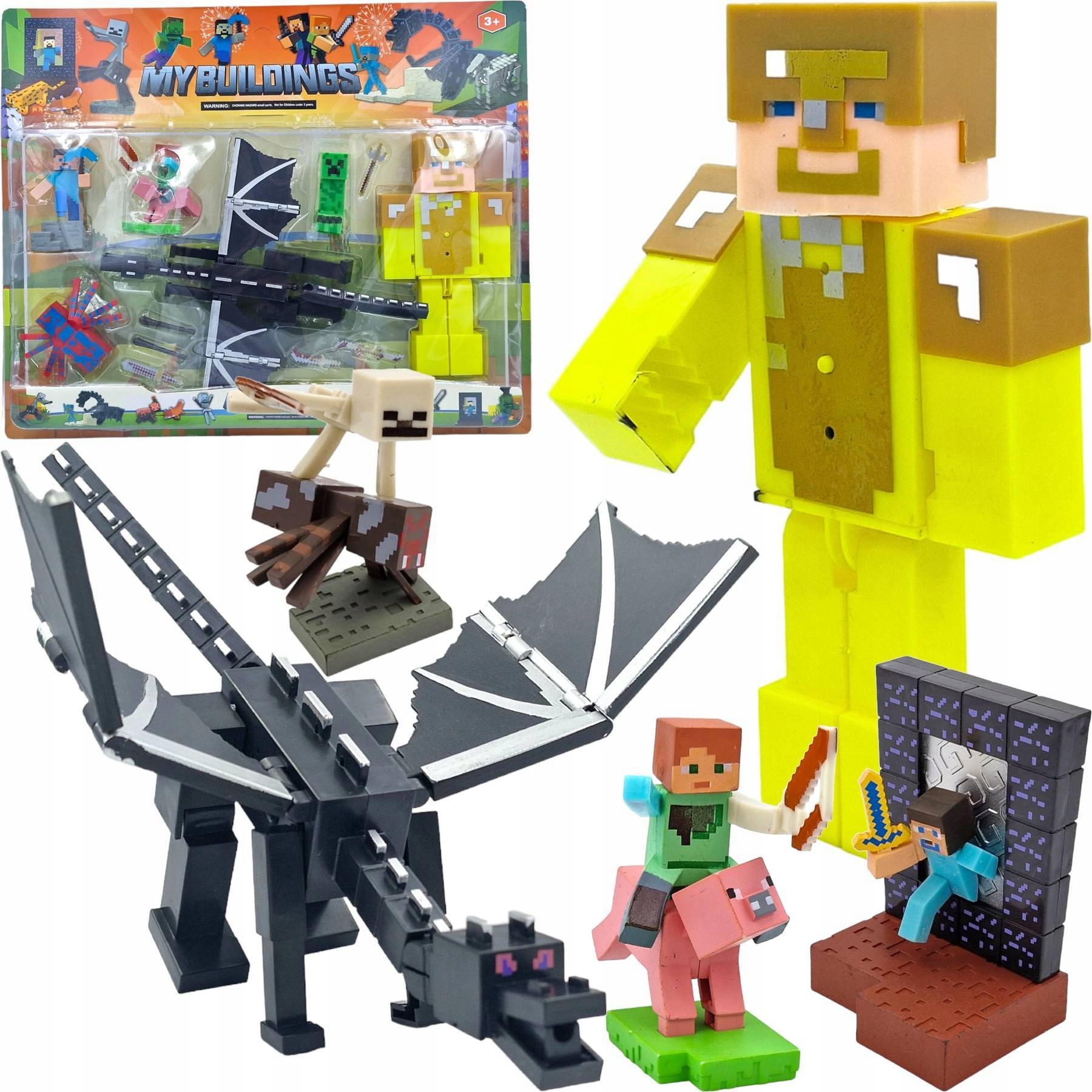 

Figurki Minecraft Duży Zestaw 7 Figurek Akcesoria