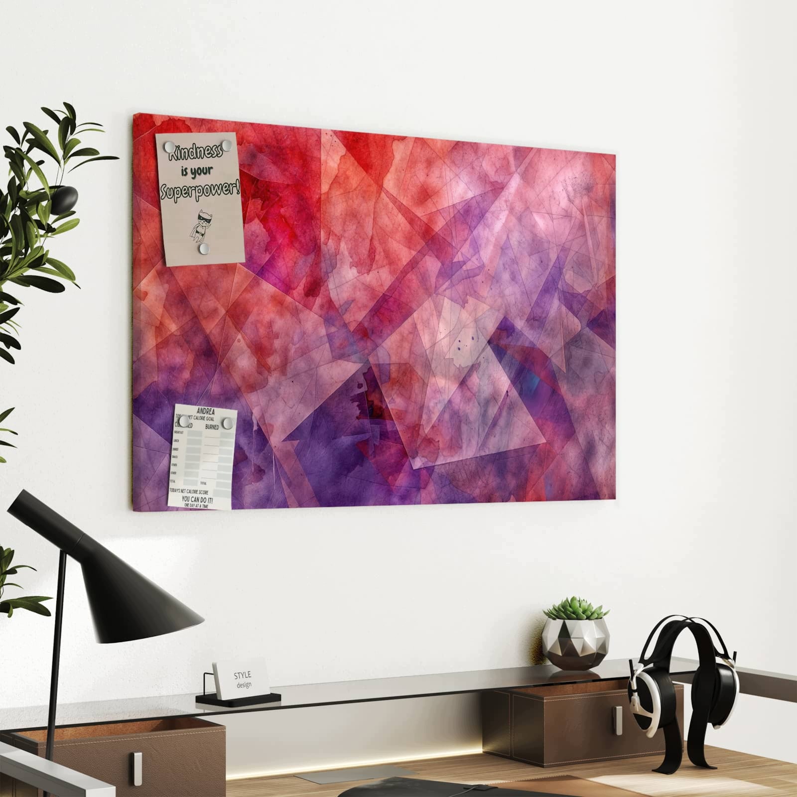 Magnetická tabule Abstraktní Forma umění 60 × 40 cm