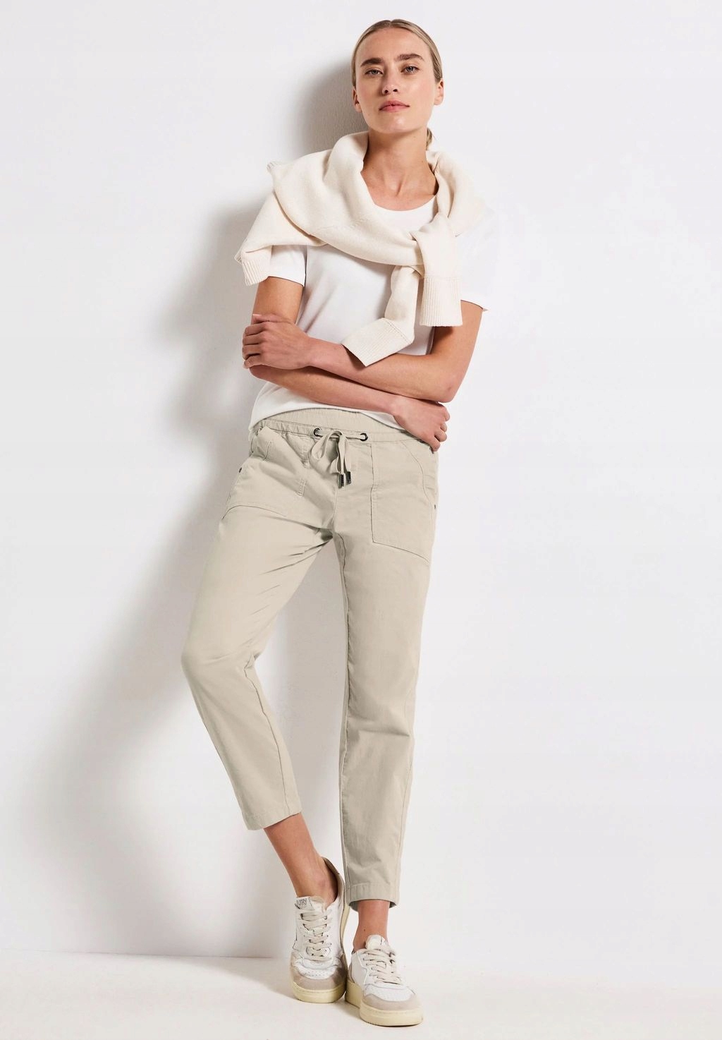 Street One Béžové Chinos Kalhoty S Kapsami 40/28 6FA