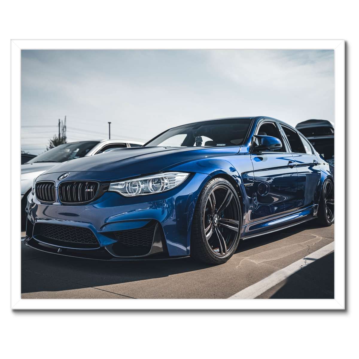Plakáty v rámu 50x40 Modré Bmw M3 Auto