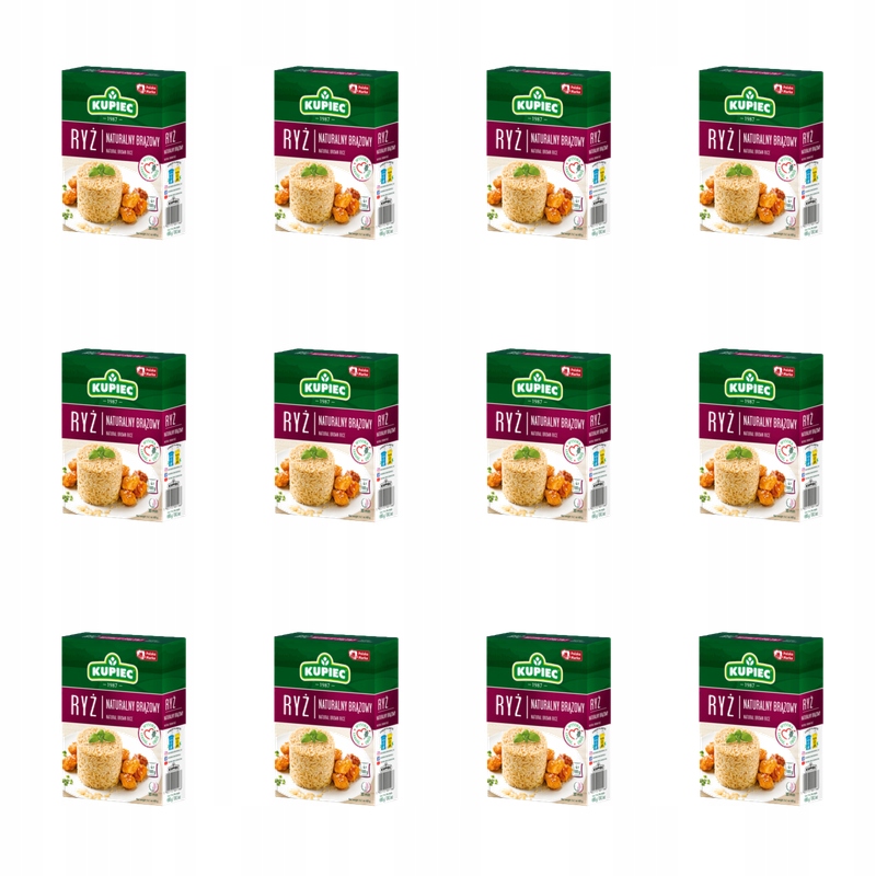 Kupiec Hnědá rýže přírodní v sáčcích 4x100g X12
