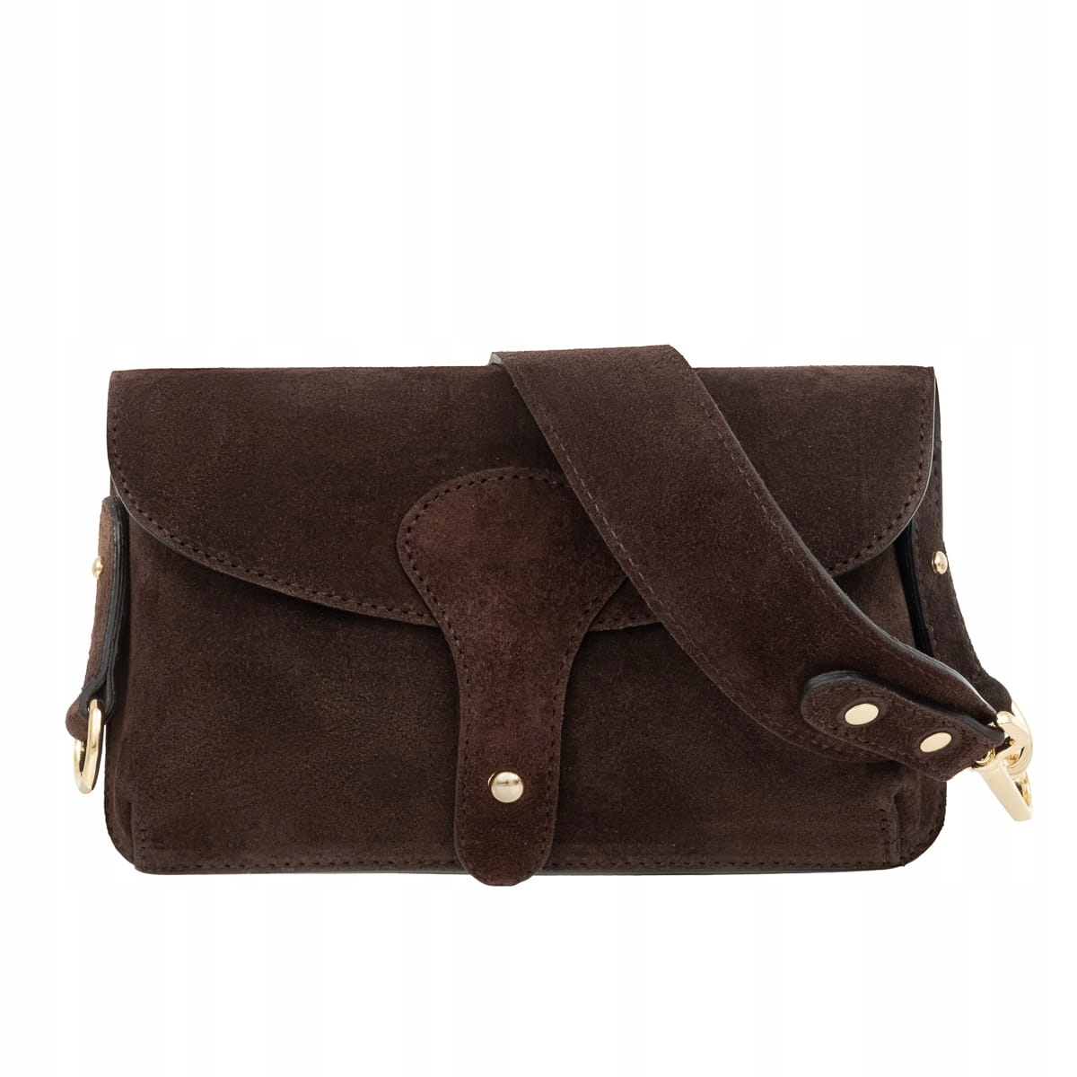 Dámská semišová kabelka Vera Pelle Imba Choco