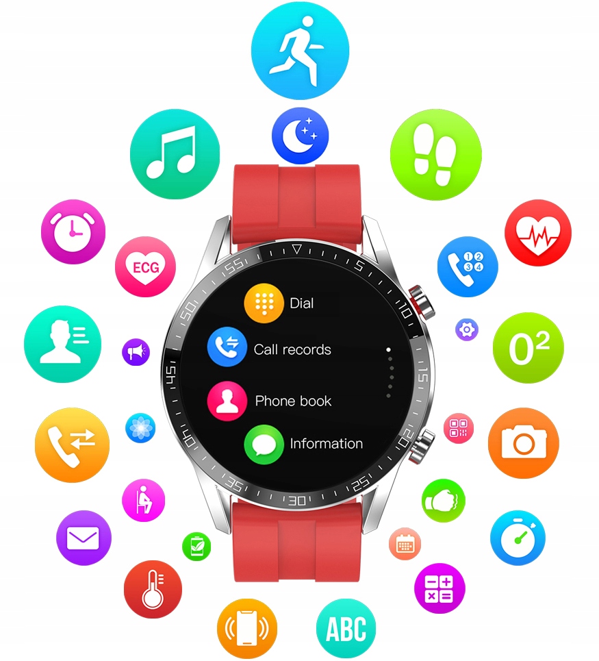 ZEGAREK SMARTWATCH CIŚNIENIOMIERZ EKG ROZMOWY IP68 Rodzaj cyfrowe