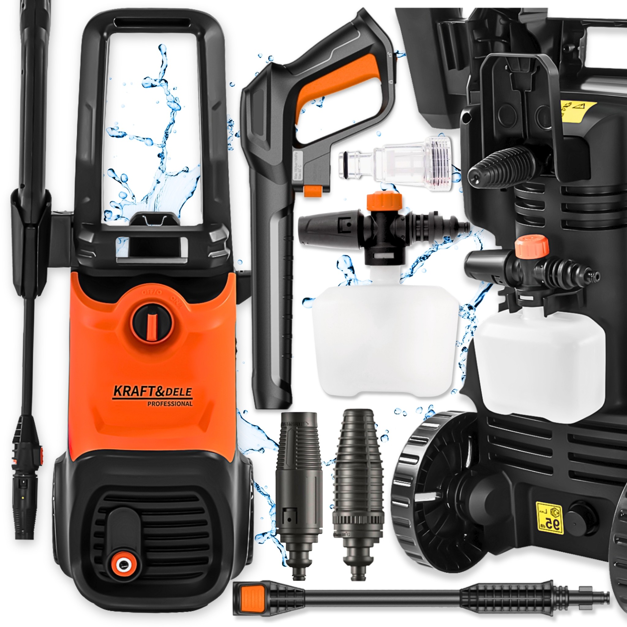 Myjka Ciśnieniowa Samossąca 240 Bar Pompa Mocna Indukcja Zestaw Power 3000W