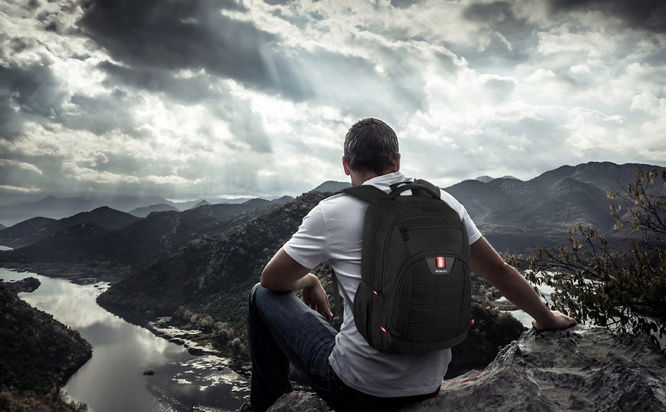 Plecak męski, MOMUVO17,3/18,4 cala, antykradzieżowy, szkolny z portem USB Marka inna