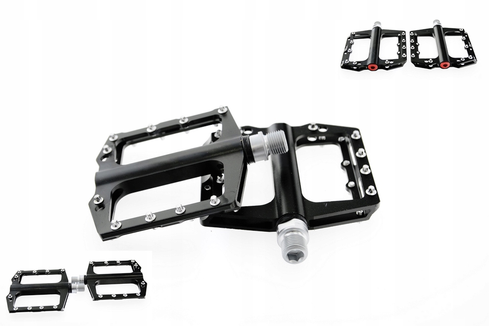 Komplet Pedał Mtb platformowe aluminiowe łożyska maszynowe 9/16 ALNC-653