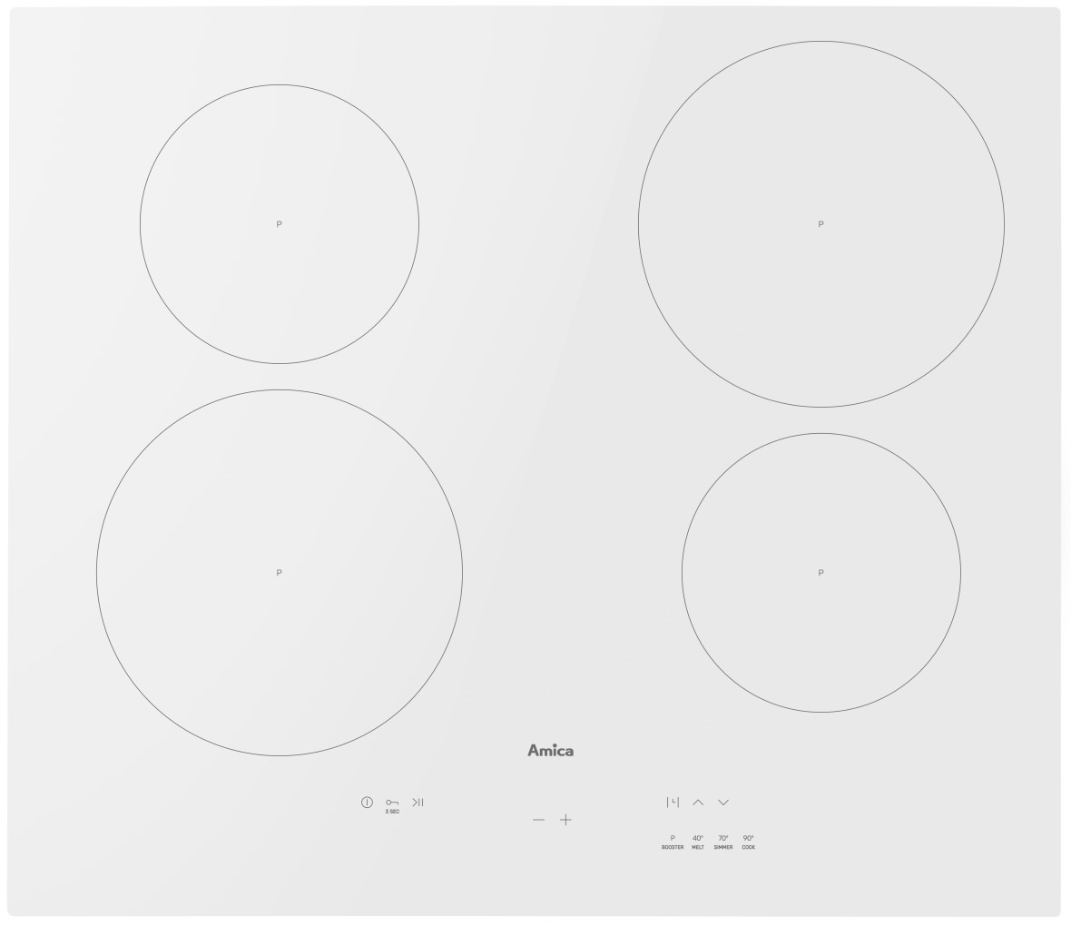 Indukční varná deska Amica PIDH6140PHTUN 3.0 Bílá