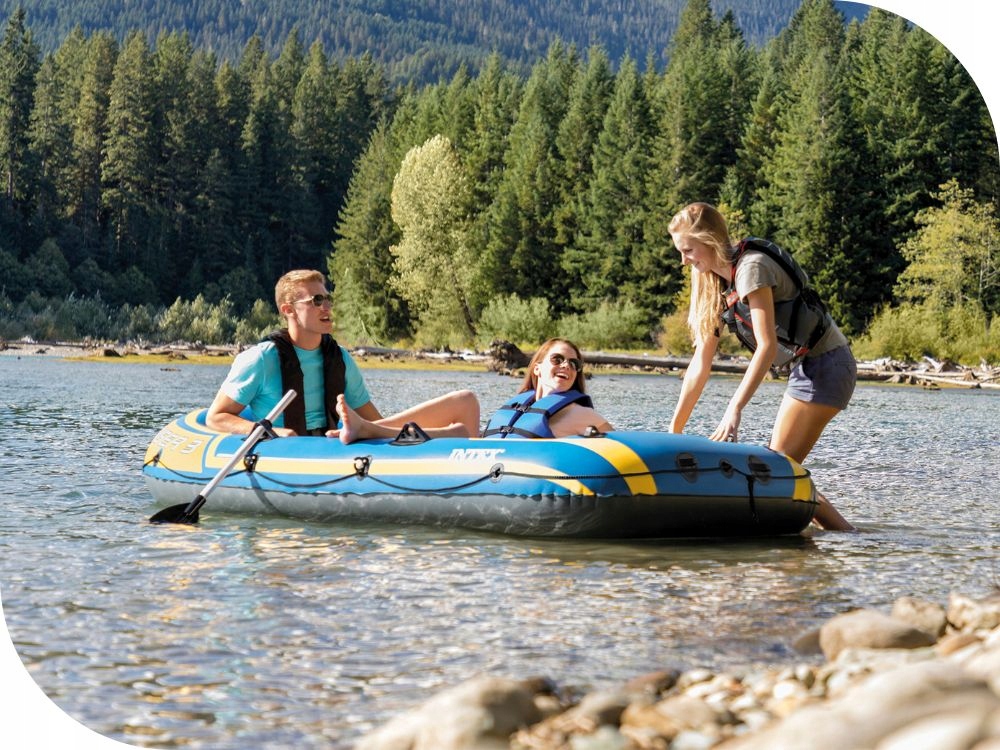 Ponton Intex Challenger 3-osob Pompka + Wiosła 68370 MODEL 2024 Model 68370