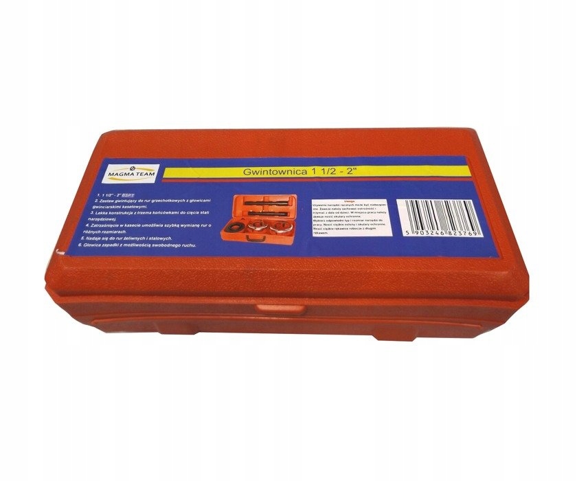 Gwintownica do rur 2 el. 1 1/2 - 2" Magma Rozmiary głowic 1 1/2