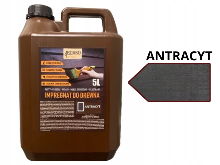 IMPREGNAT farba do drewna 5l ANTRACYT