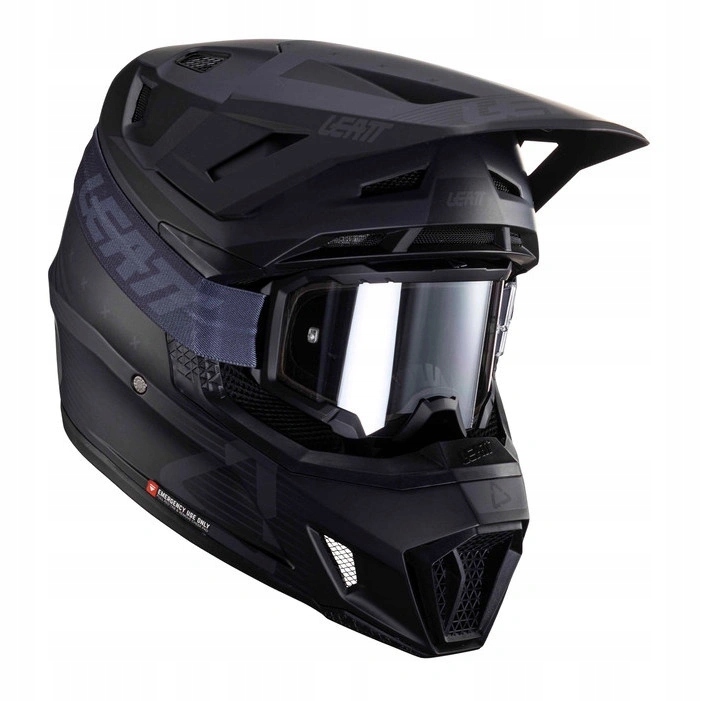 Prilba cross s okuliarmi Leatt Kit Moto 7.5 V24 Stealth čierna Darčeky