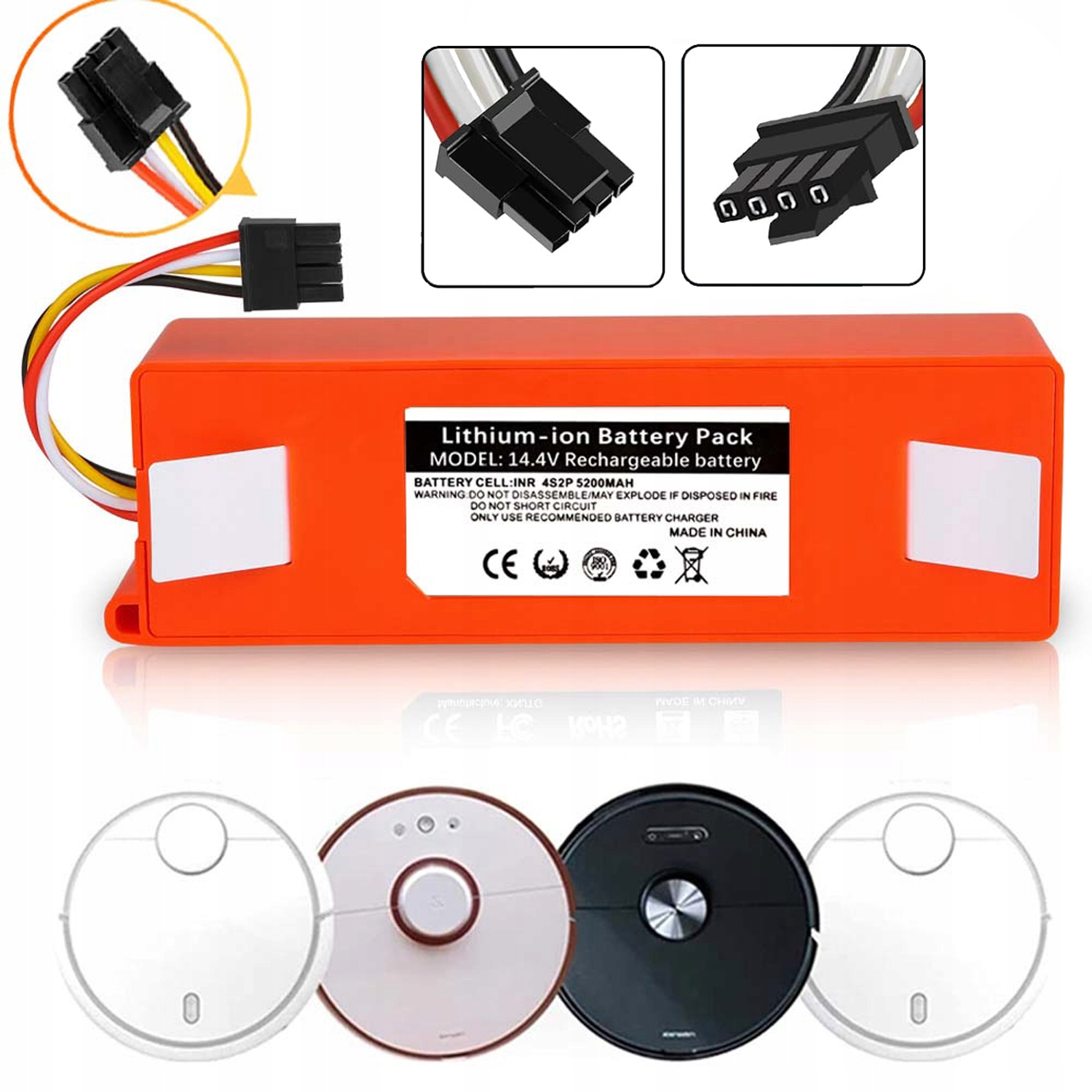 Akumulátor Pro Xiaomi Roborock S5 S6 S7 S8 S50 S55 14,4V 5200MAH
