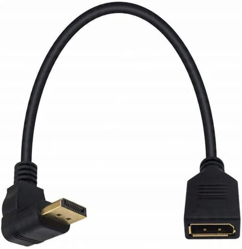 

Kabel adapter kątowy DisplayPort Dp M/f Dolny 0,3M