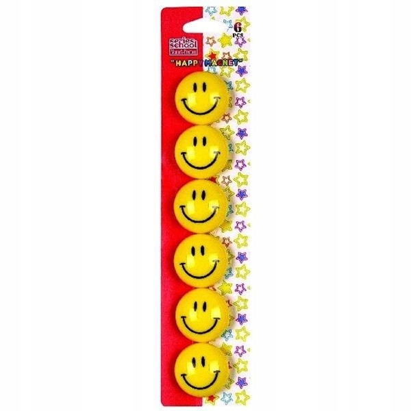 

Magnesy 30mm Aliga Uśmiechnięta Buźka 6szt.