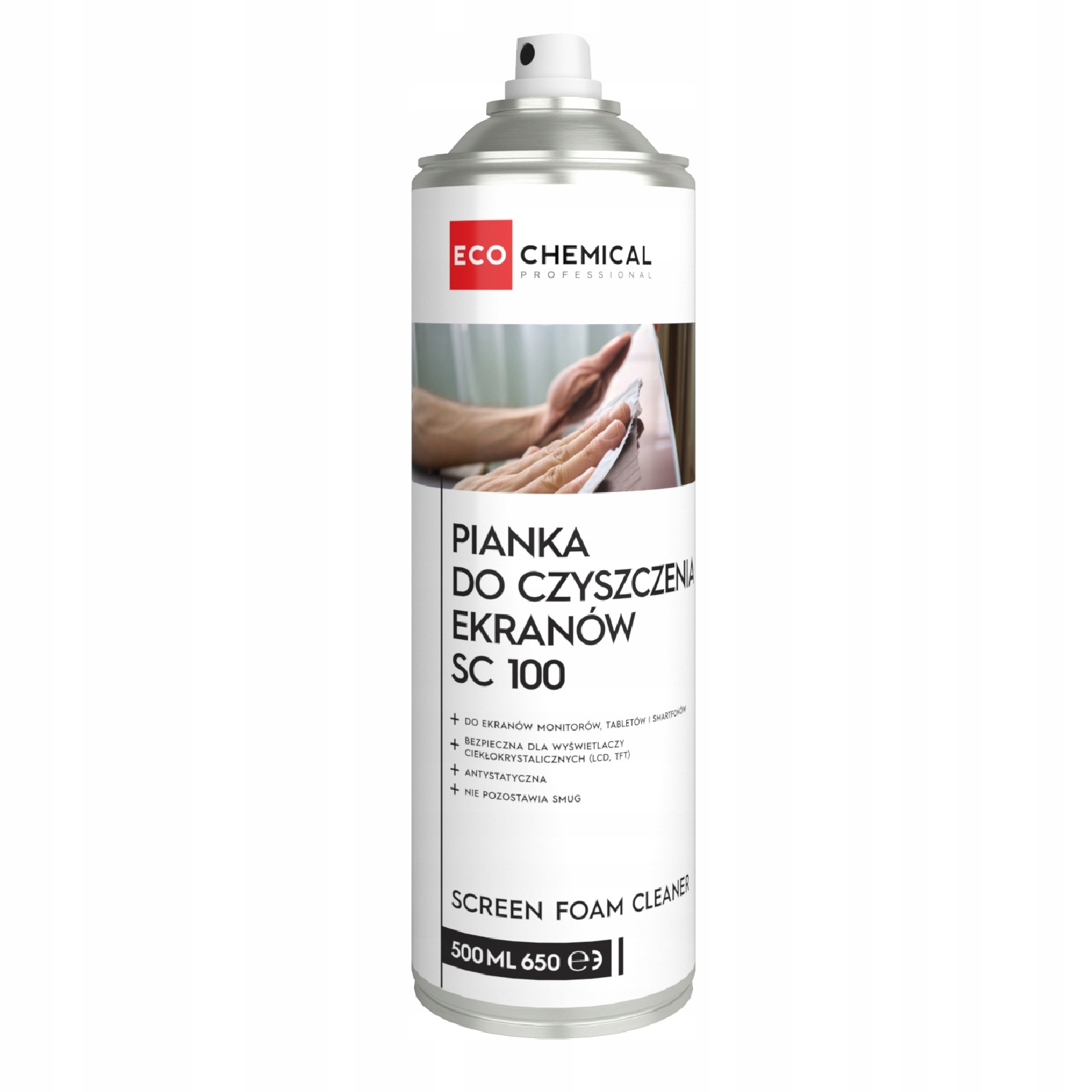 ECOCHEMICAL SC 100 PIANKA DO CZYSZCZENIA EKRANÓW LCD TFT MONITORÓW 500ml