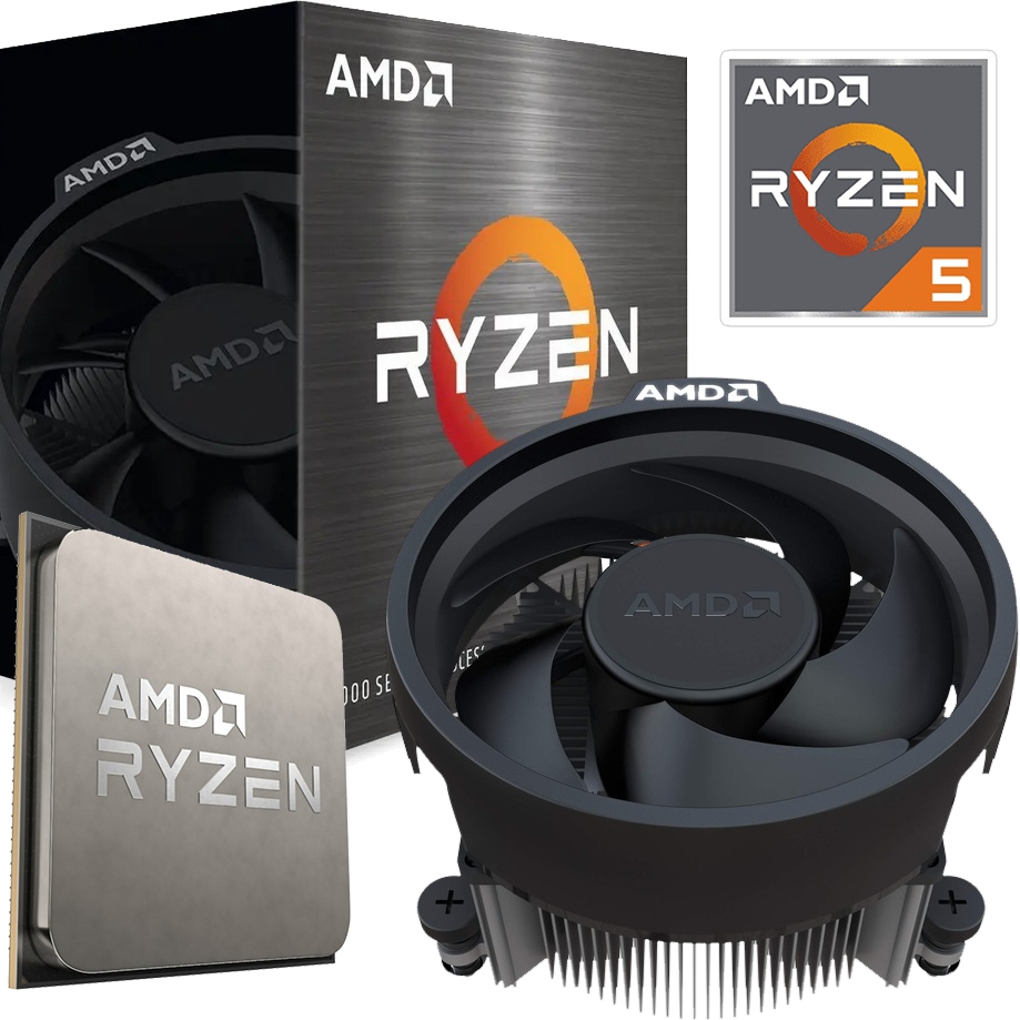 Procesor AMD Ryzen 5 5600X 6 jadier 12 vlákien 4,6 GHz pre hry + chladenie