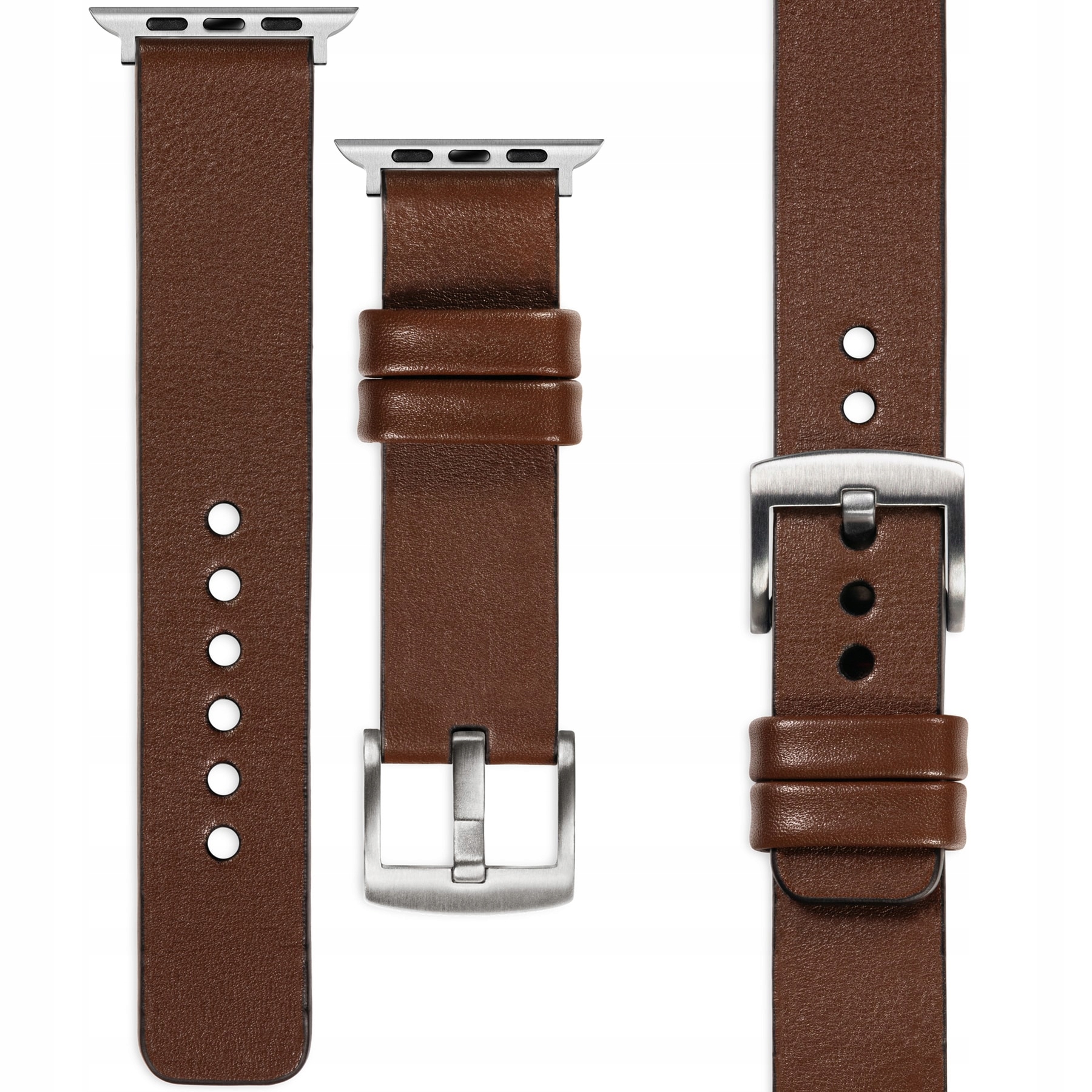 Kožený řemínek pro Apple Watch 49/46-44 mm Exkluzivní Tmavě hnědý Pl