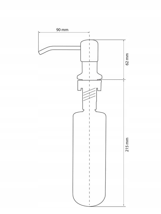 DOZOWNIK DO PŁYNU DO MYDŁA CZARNY DO ZLEWOZMYWAKA OKRĄGŁY OBROTOWY 400 ml Marka Gamma