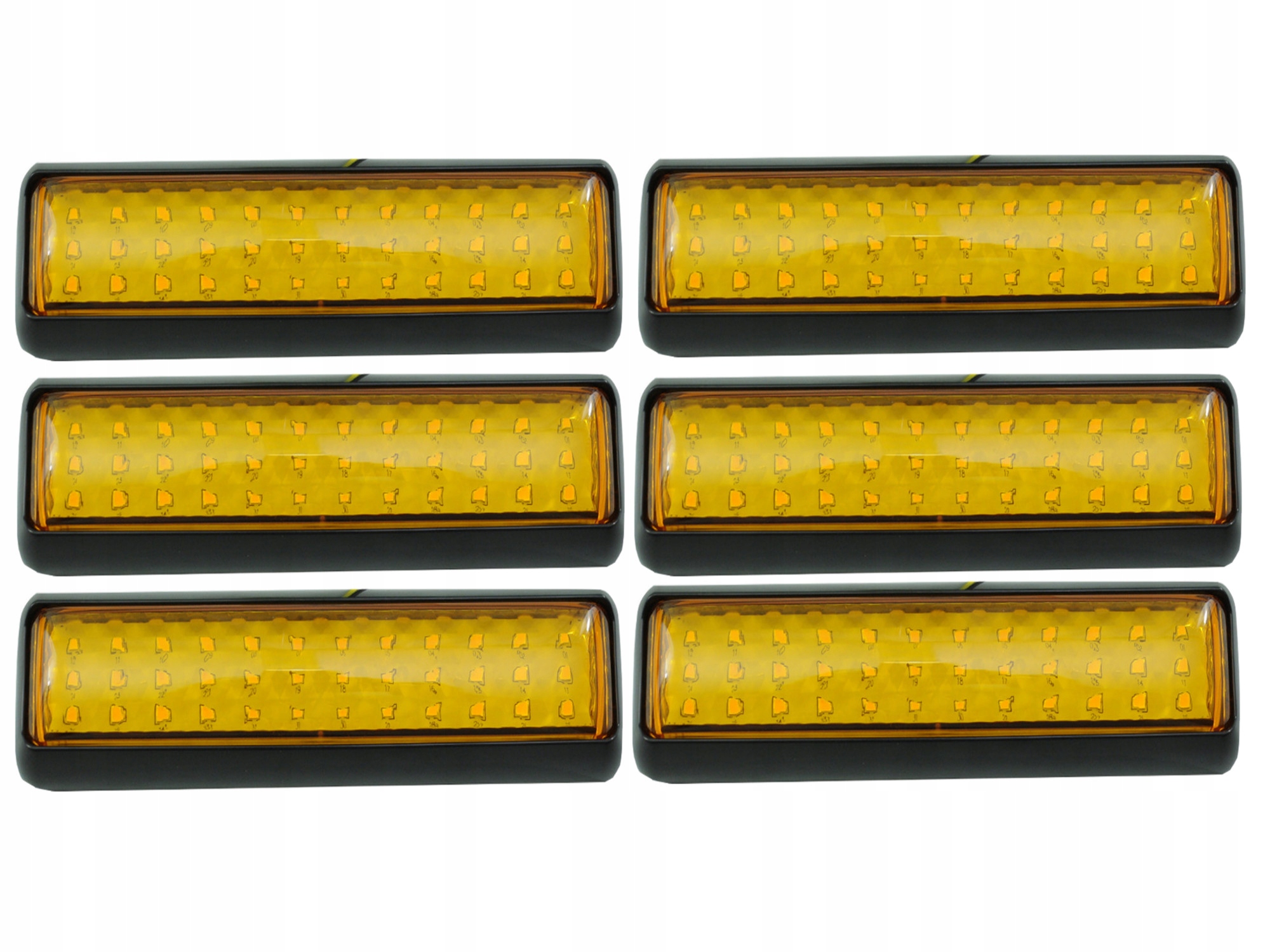 RSLED6204YMIG - набор из 6 x светодиодная сигнальная вспышка 20 см