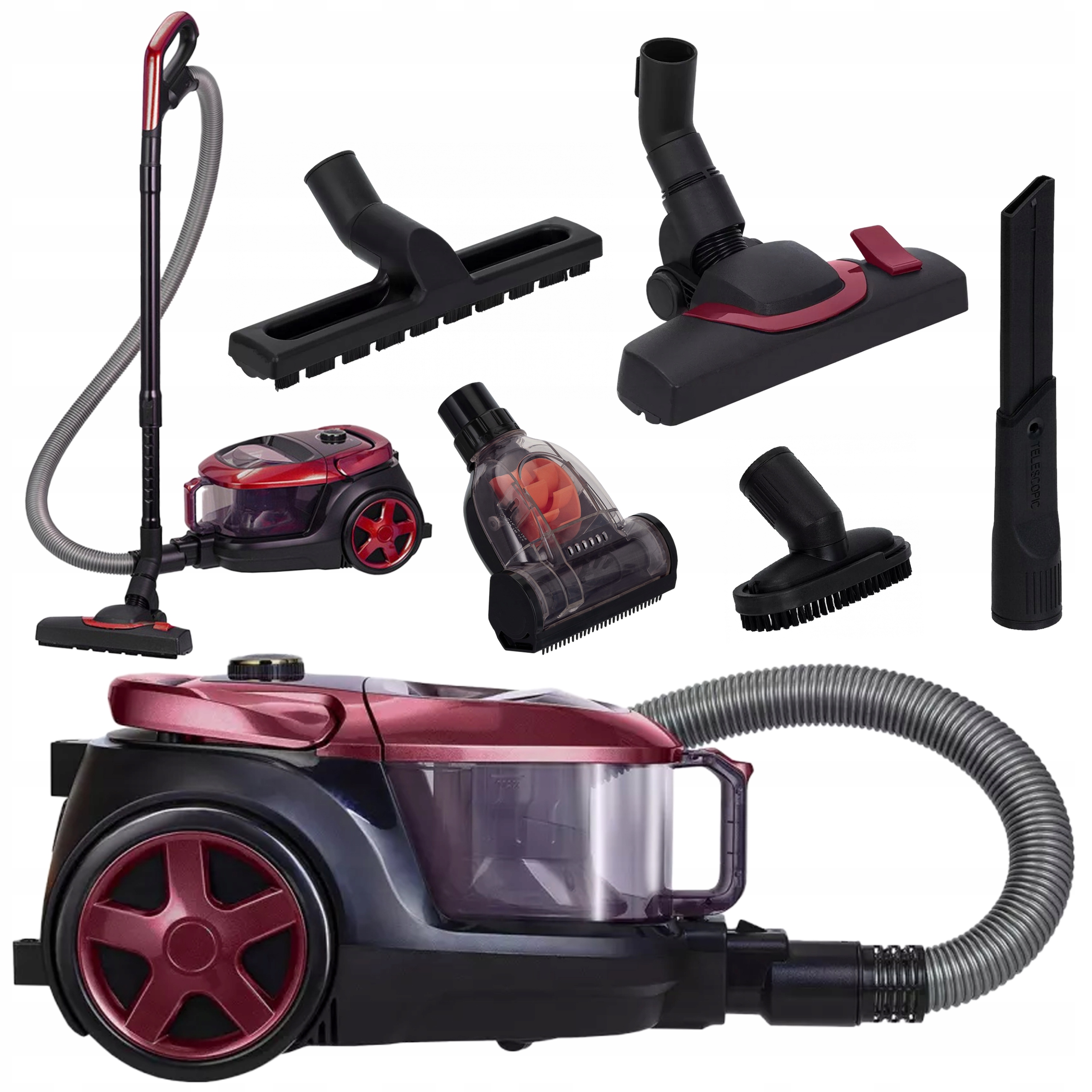 Vysavač Mpm MOD-61 Cyklónový Výkonný 850W HEPA13 Turbo Kartáč