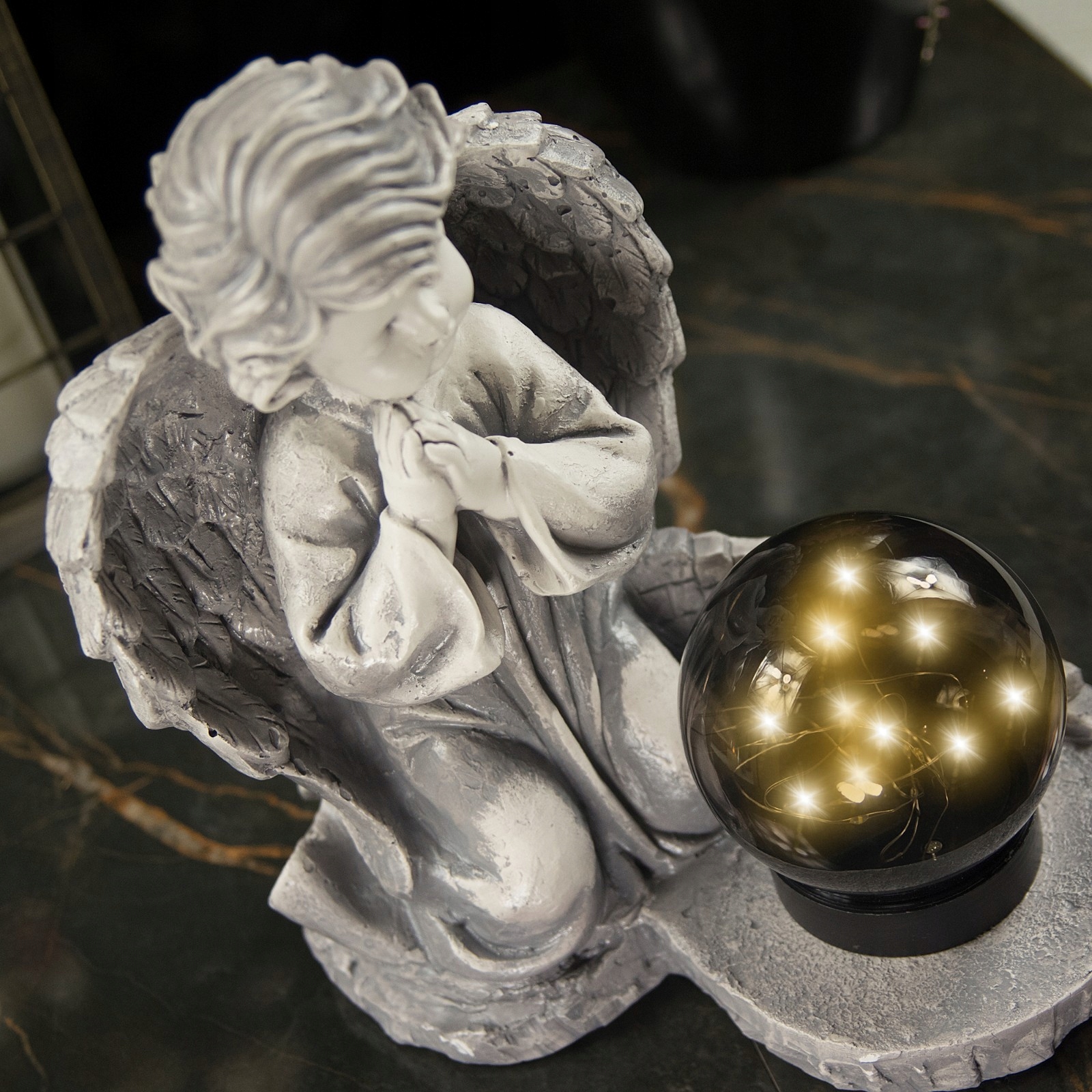 ZNICZ GIPSOWA FIGURKA NAGROBNA LAMPA SOLARNA LED Kod producenta 551405