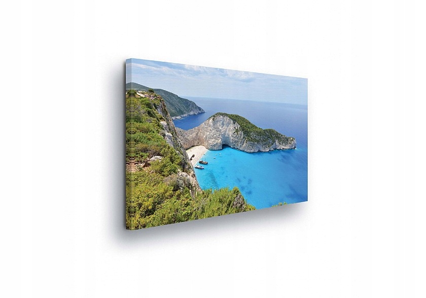 Obraz 80x60 Rajský koutek tyrkysová zátoka Řecko Navagio vrak lodi
