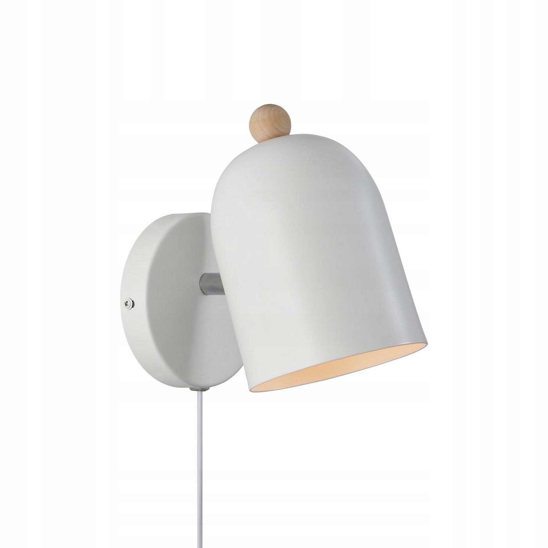 Nástěnné svítidlo Nordlux Gaston bílá, dřevo, E27, 45°/320°, 19,5 cm