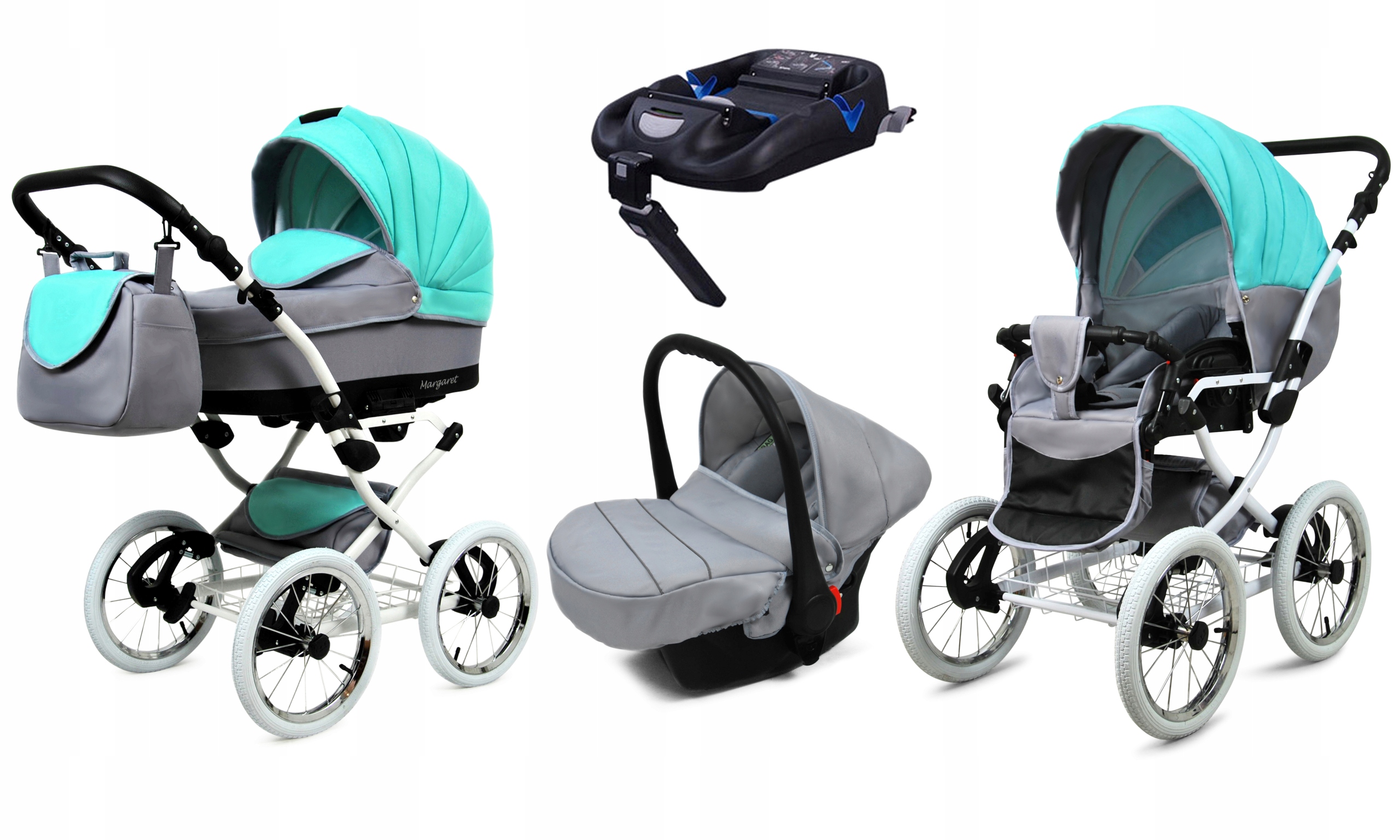 Wózek 4w1 BabyLux Margaret spacerówka gondola fotelik samochodowy ISOFIX EAN (GTIN) 5903890854515