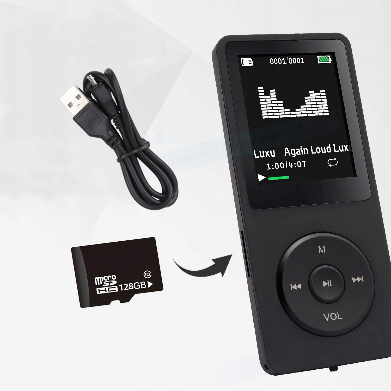 ODTWARZACZ MUZYCZNY MP3 MP4 BIUETOOTH RADIO 128G Wbudowana pamięć 8 GB