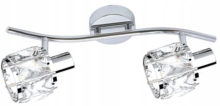 

Lampa Sufitowa Kryształowa Plafon Żyrandol Chrom