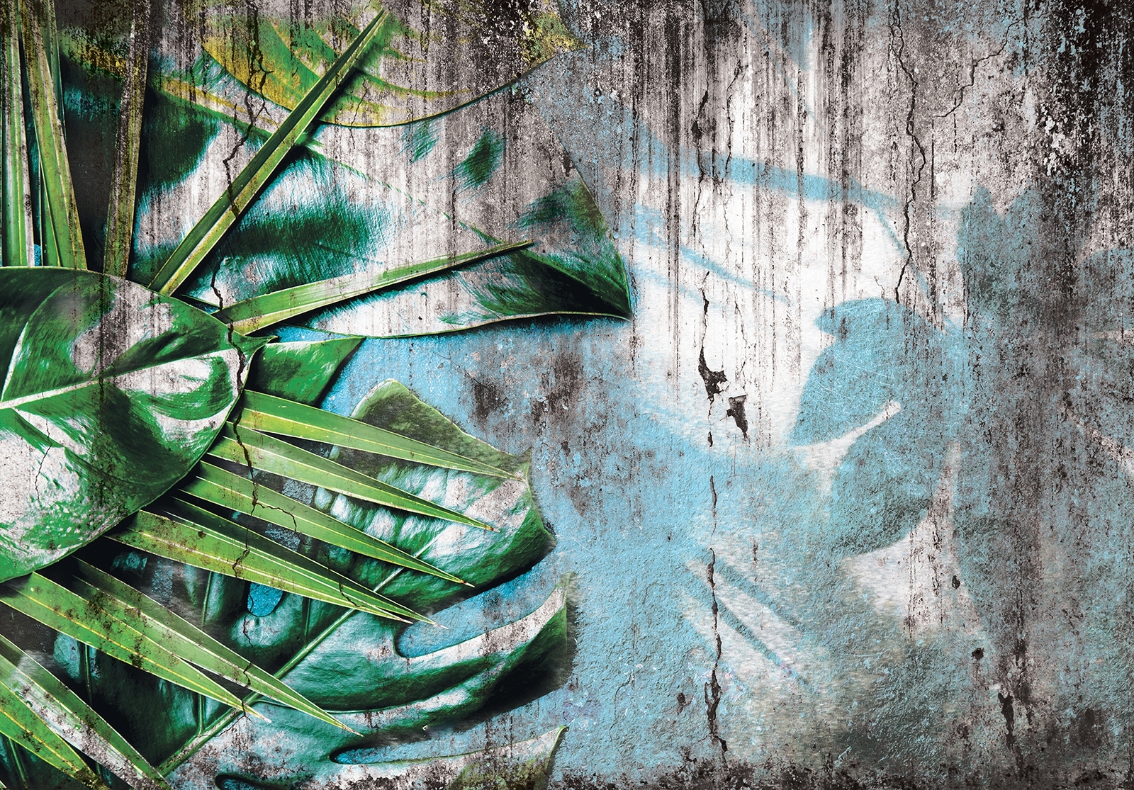 Vliesová fototapeta Tropická zeleň 3D Listy textura 200x140 lepidlo