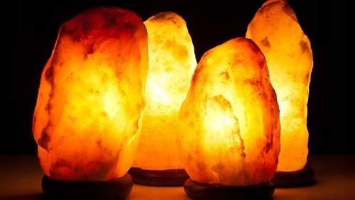 Lampa solna 2-3 kg z szarej soli jonizator Długość/wysokość 1 cm