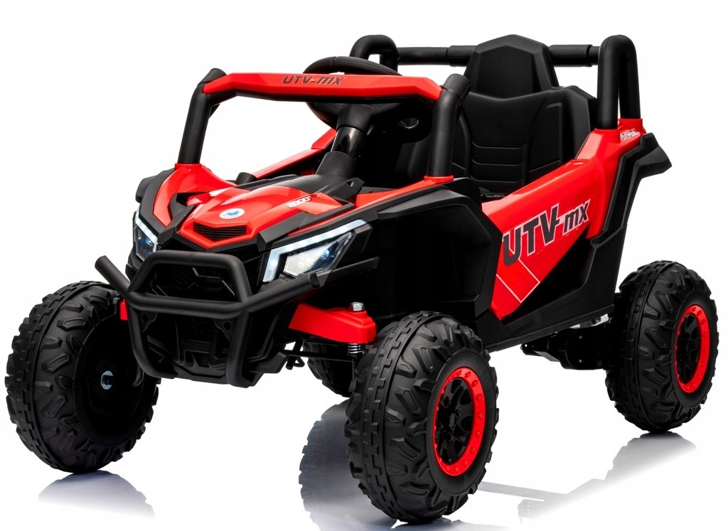 UTV2 R-sport Czerwony Auto na akumulator 4x4 Eva Skóra Pilot Akumulator lit