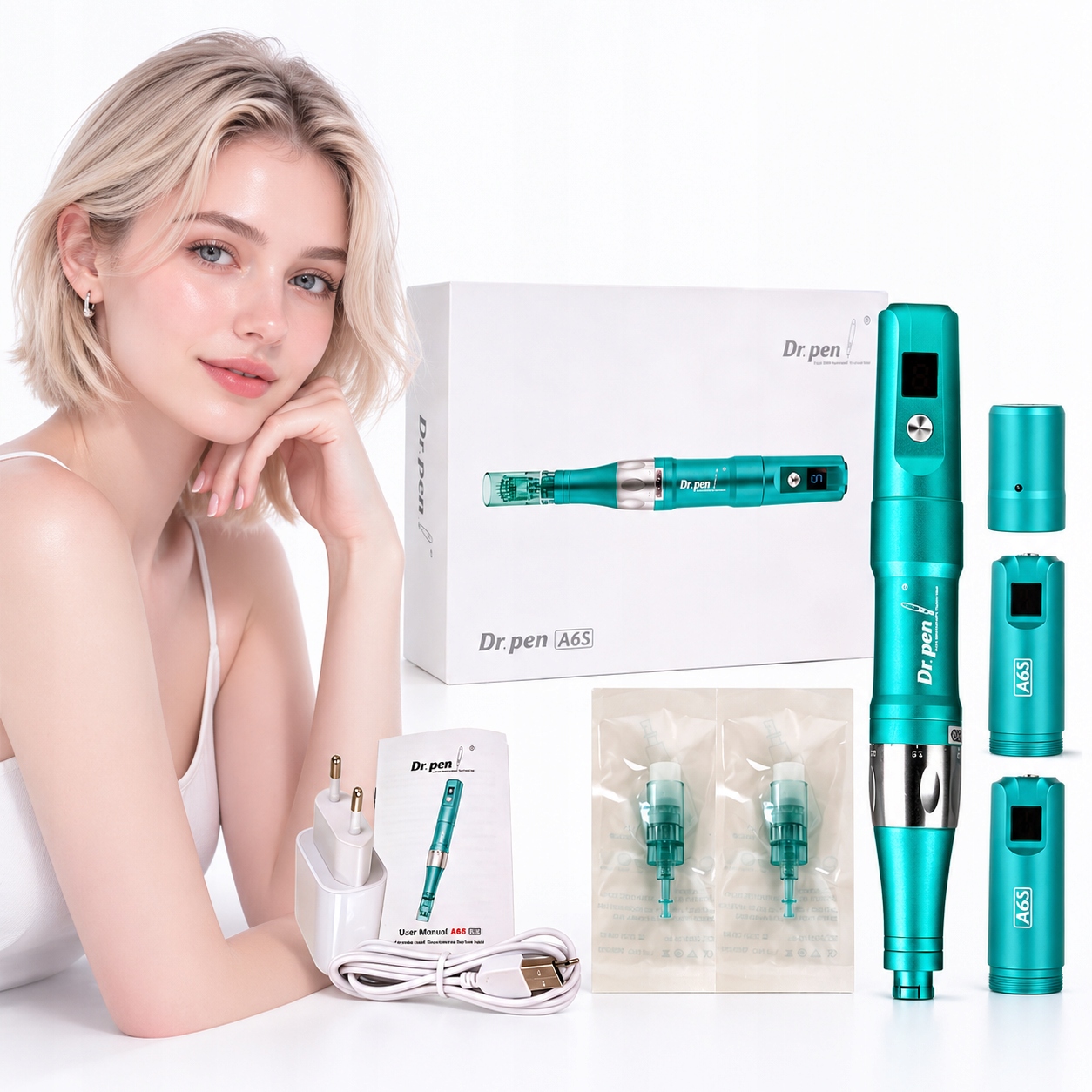 Derma Pen Dr. Pen Ultima A6S Bezdrátové zařízení 2 kazety