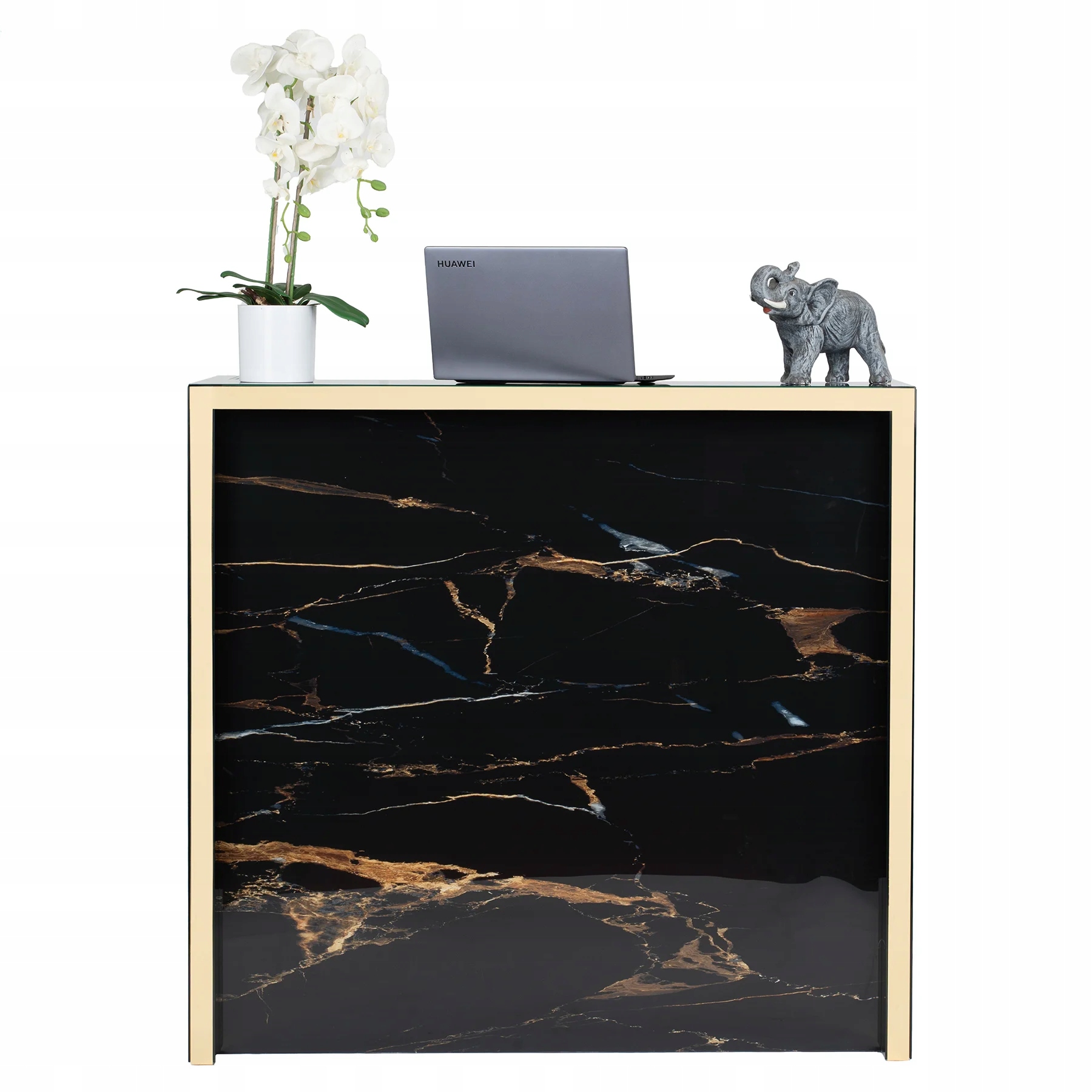 RECEPCJA LADA MARMURKOWA CZARNA BŁYSZCZĄCA Marka Pako