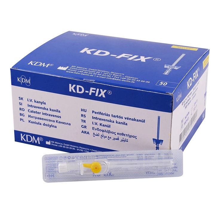 

Kaniula wenflon Kd-fix G24 0,7 x 19 mm Żółta