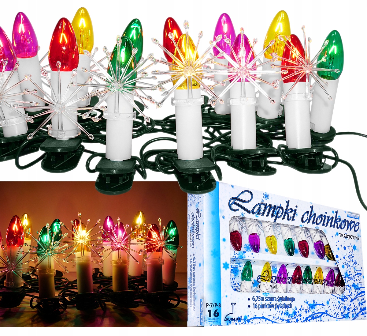 Tradiční Světýlka, Svíčky P-7 3W, Bílé, Originální