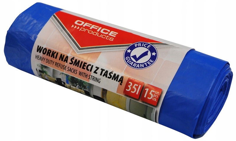 

Worki na śmieci z taśmą 35L 15szt