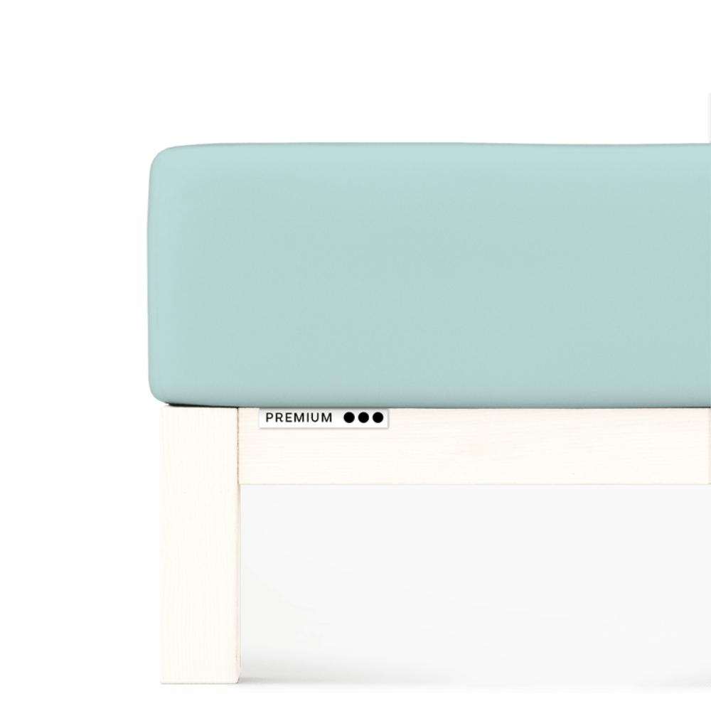 Prostěradlo Schlafgut Premium 120x190-130x220 cm Petrol Light 435