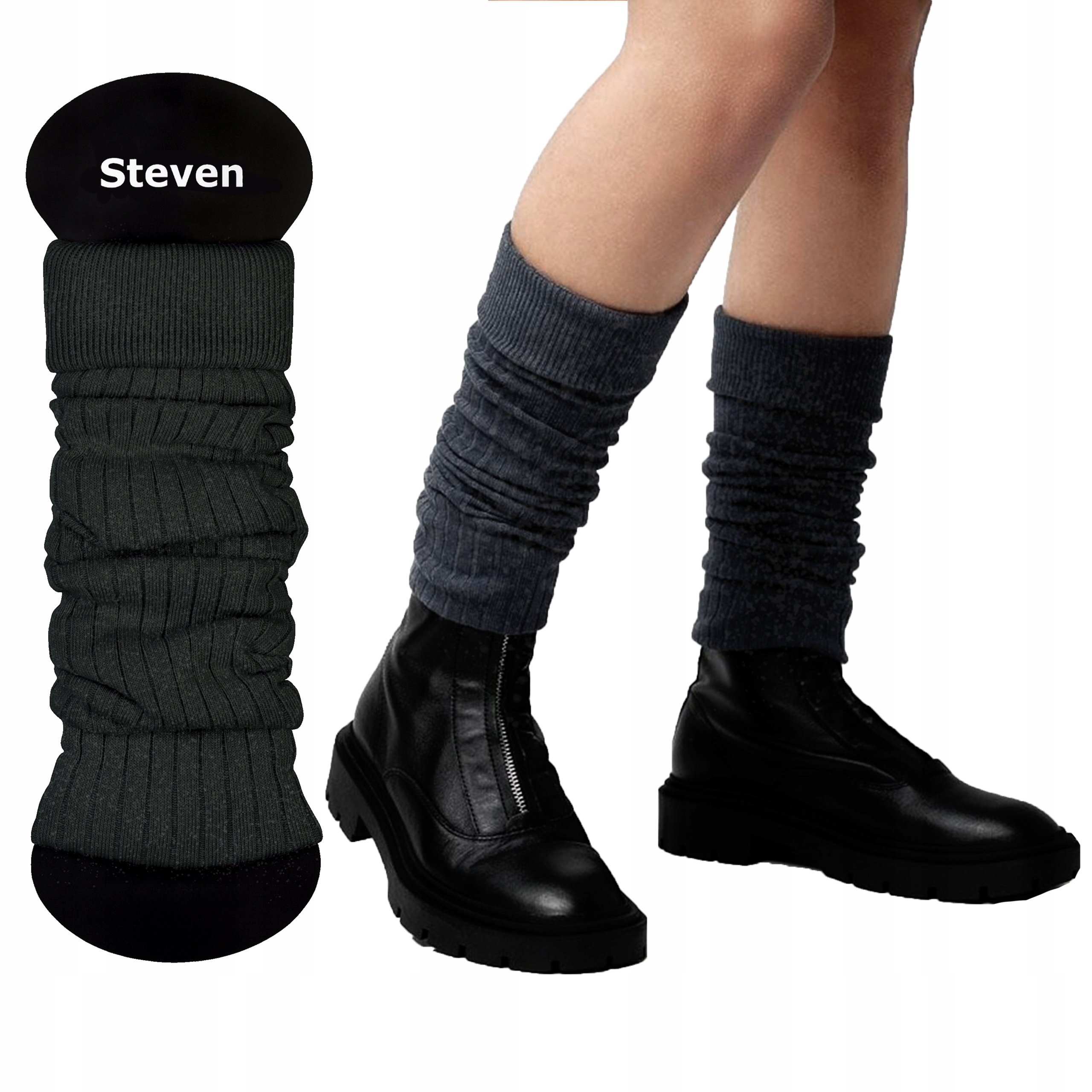 

Steven 092 Ocieplacze Damskie Bawełna melanż graf