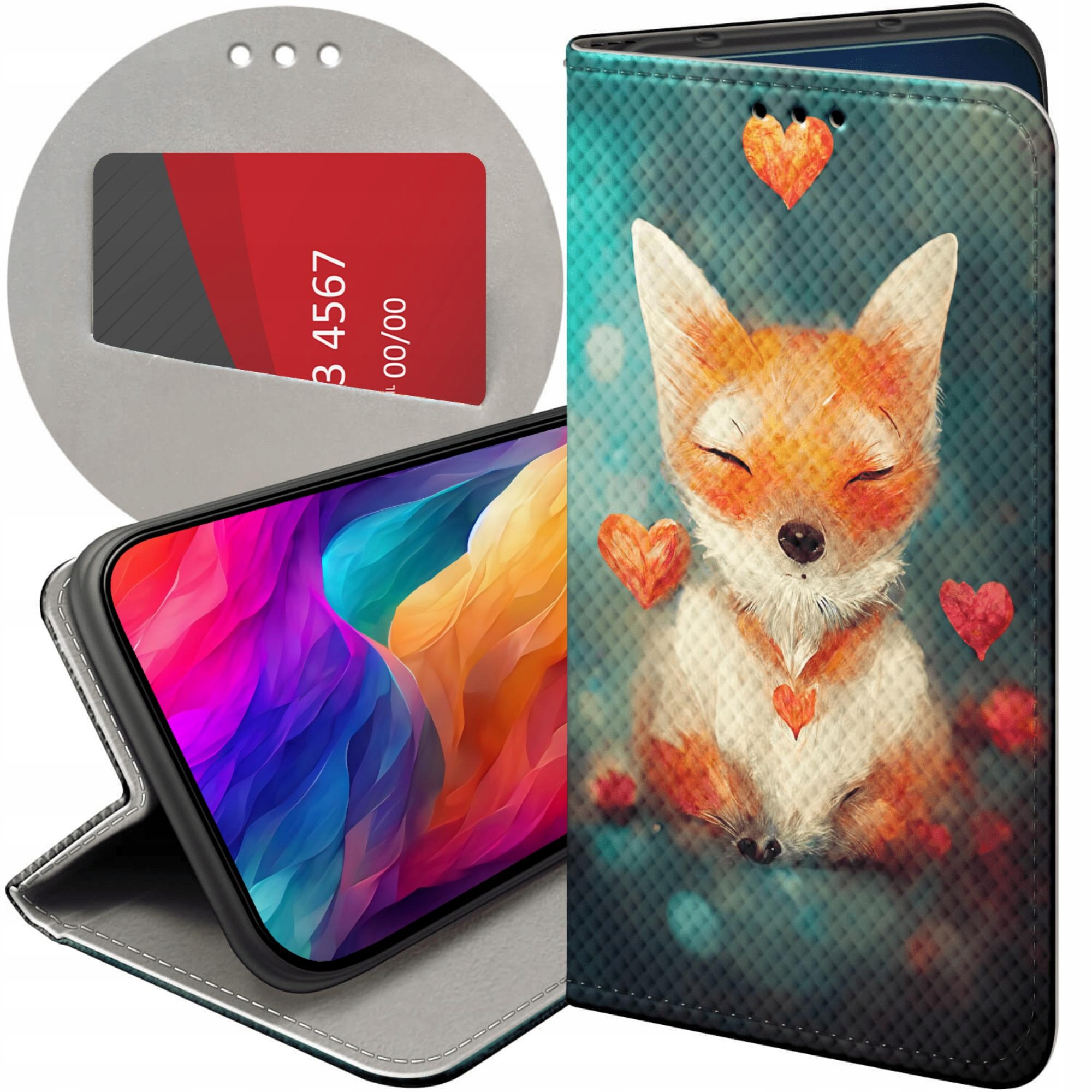 Etui Z Klapką Do Samsung Galaxy S22 Plus S22 Pro Liski Lisy Fox
