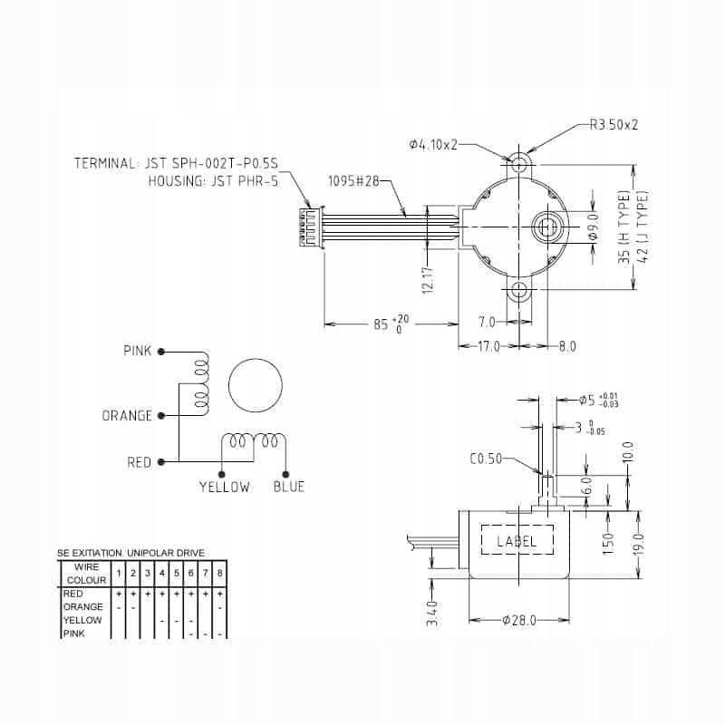 Silnik krokowy 28BYJ-48 + ULN2003 Arduino 5V EAN (GTIN) 5904501662499
