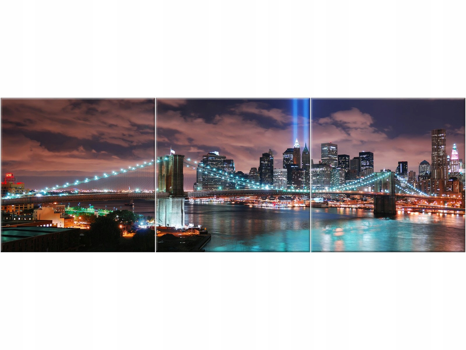 

Panorama Manhattanu Miasta Obraz 150x50 Tryptyk